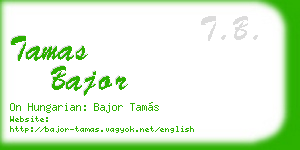 tamas bajor business card